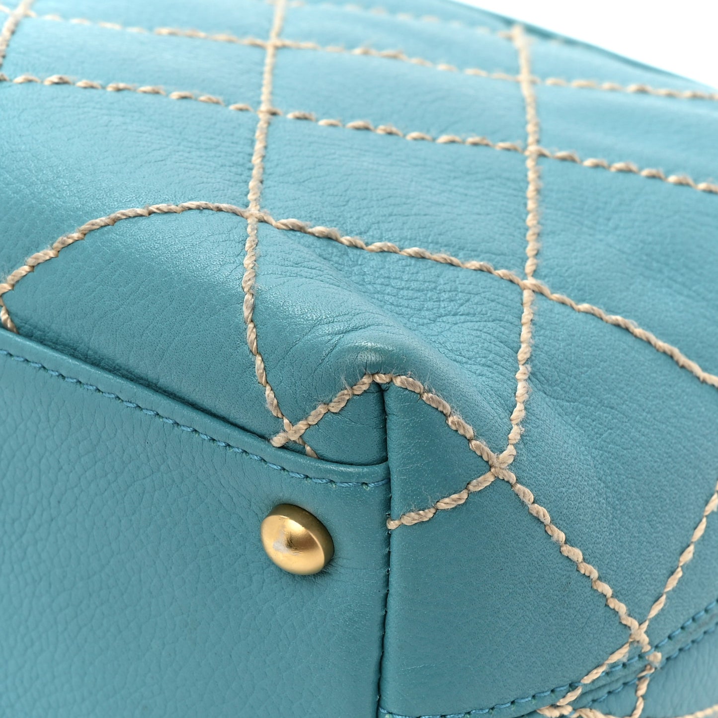 Calfskin Wild Stitch Surpique Hobo Blue