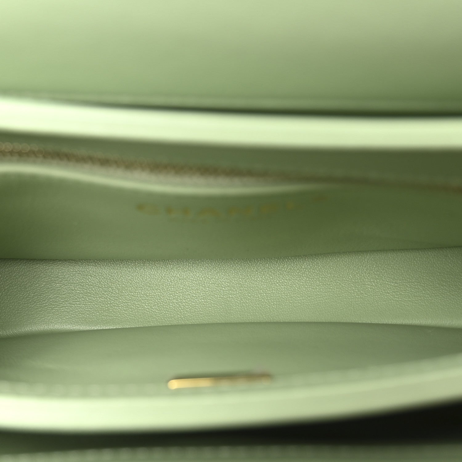 Chanel Lambskin Lacquered Quilted Mini Trendy CC Dual Handle Flap Bag Light Green 5 of 11