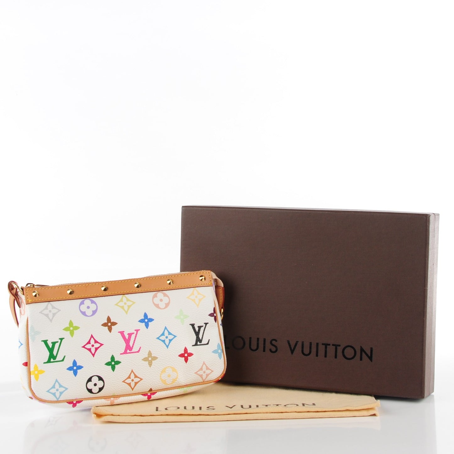 Monogram Multicolor Pochette Accessories White