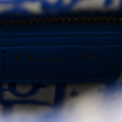 Christian Dior Wicker Oblique Mini Lady Dior Bag Florescent Blue 6 of 13
