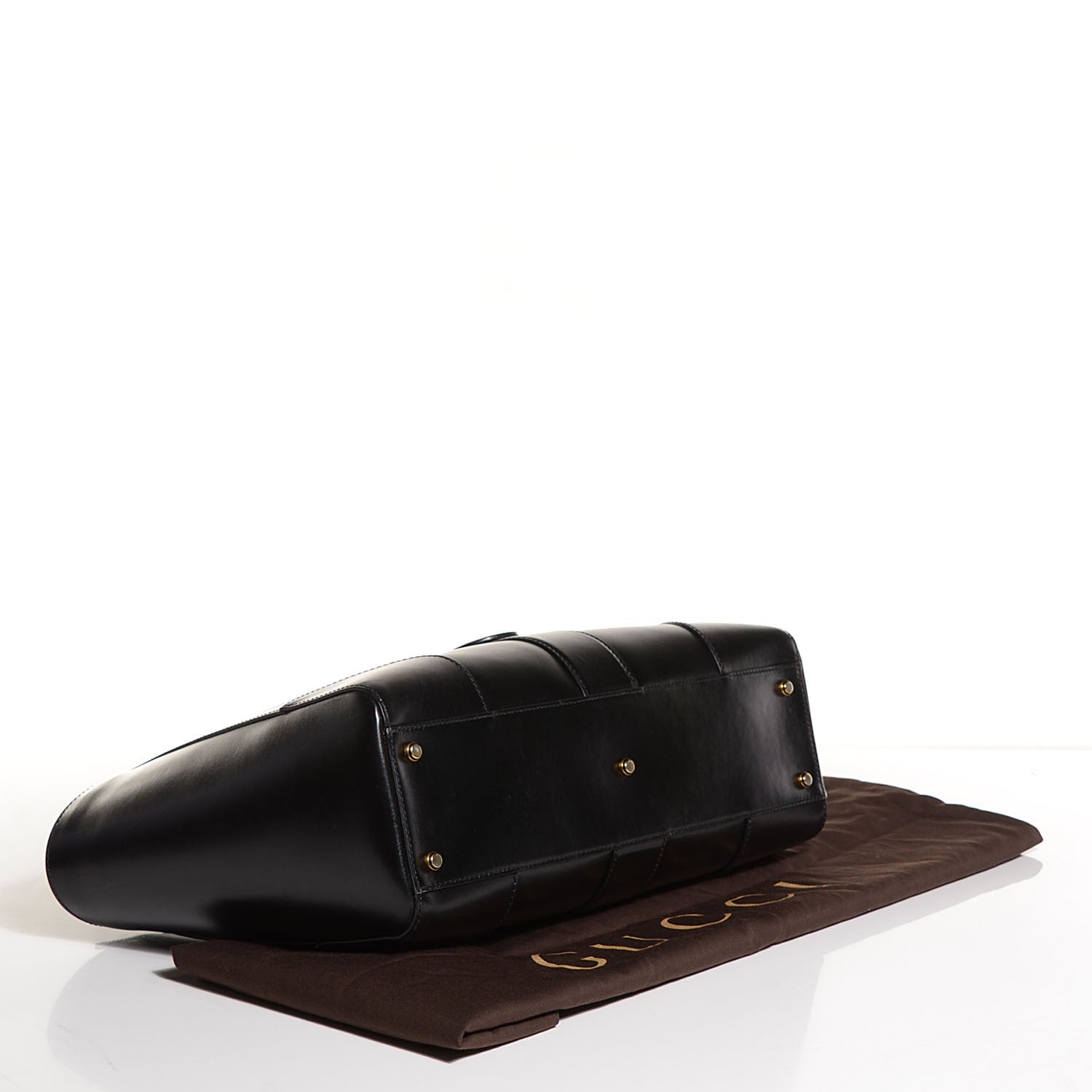 Gucci Calfskin Medium Lady Buckle Top Handle Bag Black 4 of 9