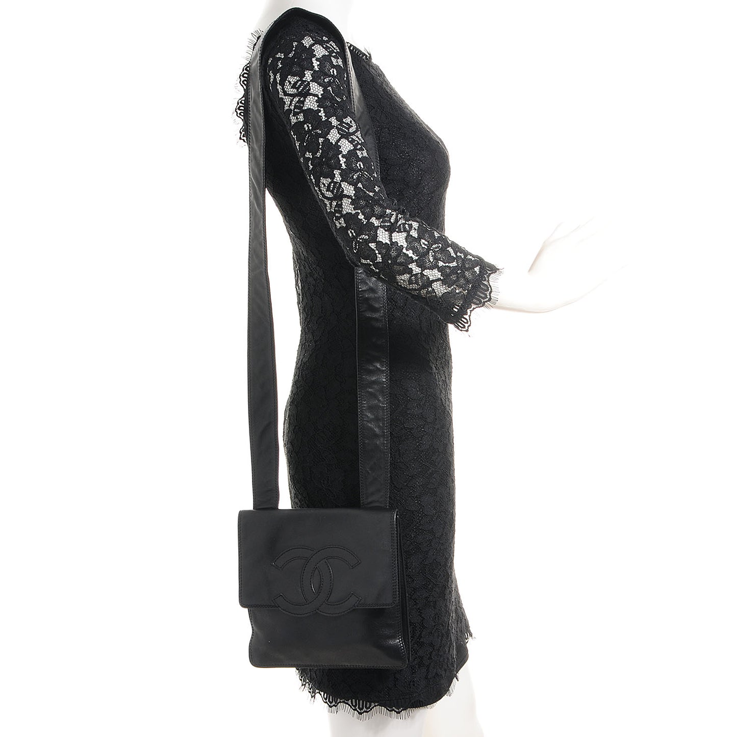 Lambskin CC Shoulder Bag Black