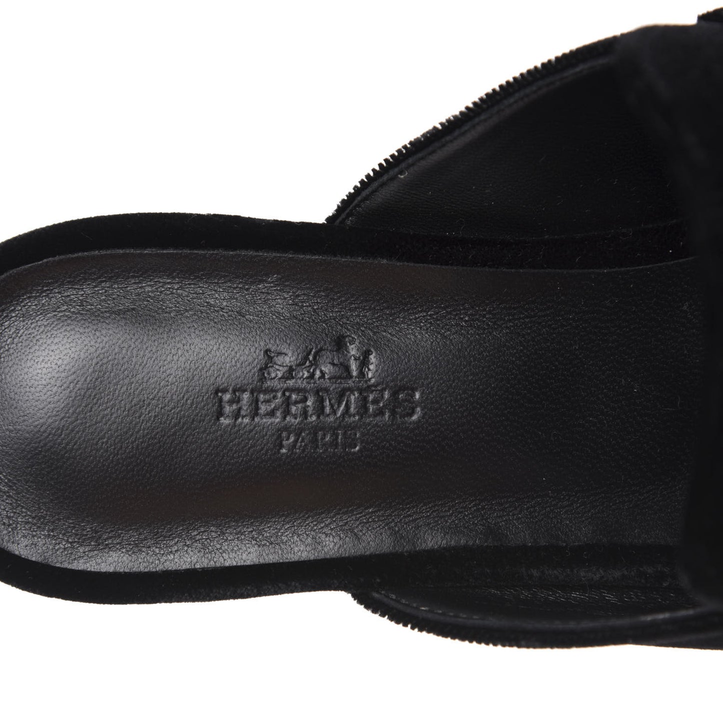 Velvet Trocadero Mule 38 Black