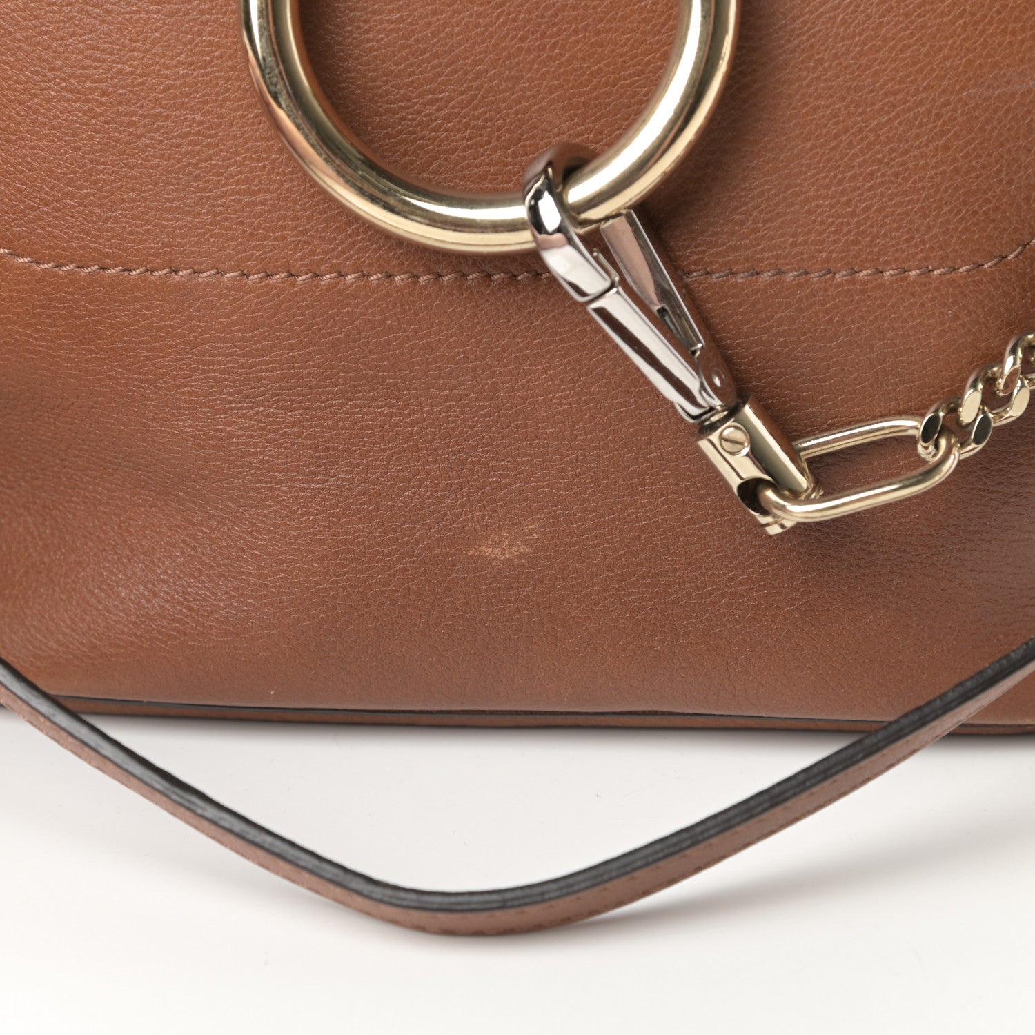 Chloe Suede Calfskin Small Faye Backpack Tobacco 11 of 16