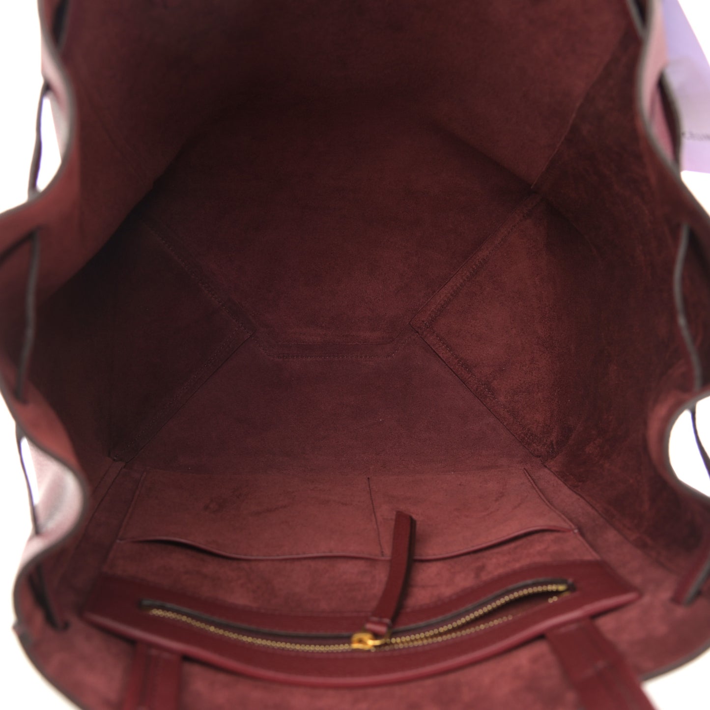 Soft Grained Calfskin Small Belt Cabas Phantom Light Burgundy