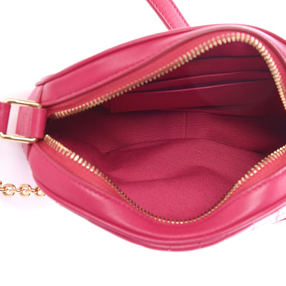 Celine Calfskin Quilted Small C Charm Bag Pink 5 of 9