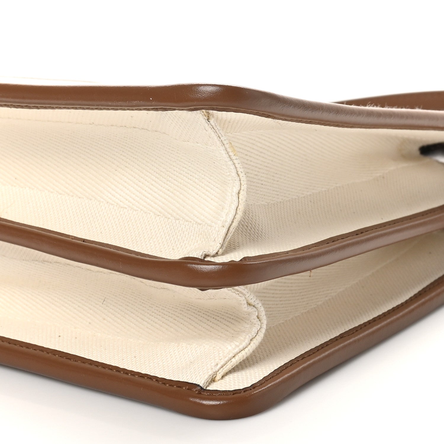 Fendi Canvas Pequin Calfskin Ceylon Medium Peekaboo I SEE U Satchel Grezzo Gianduia 10 of 10