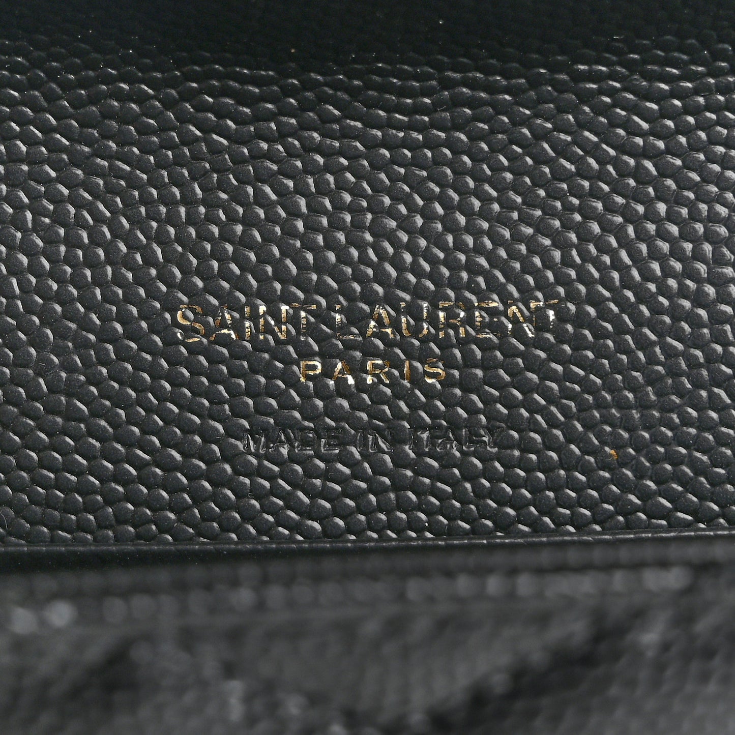 Grain De Poudre Matelasse Chevron Small Monogram Envelope Wallet Black