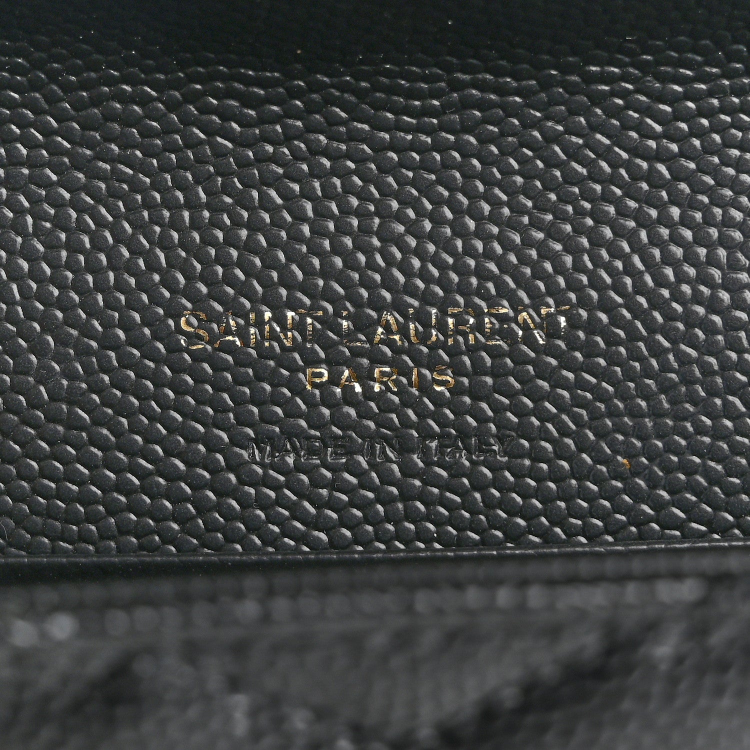 Saint Laurent Grain De Poudre Matelasse Chevron Small Monogram Envelope Wallet Black 6 of 11