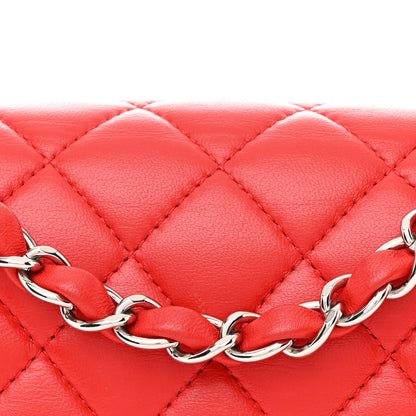 Chanel Lambskin Quilted Mini Square Flap Red 8 of 11