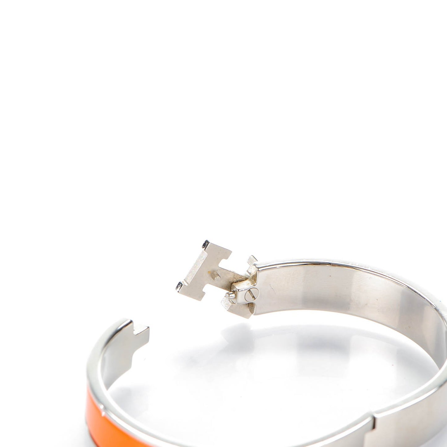 Enamel Narrow Clic Clac H Bracelet GM Orange