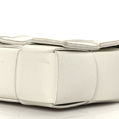 Bottega Veneta Grained Calfskin Maxi Intrecciato Cassette Crossbody Bag White 8 of 8