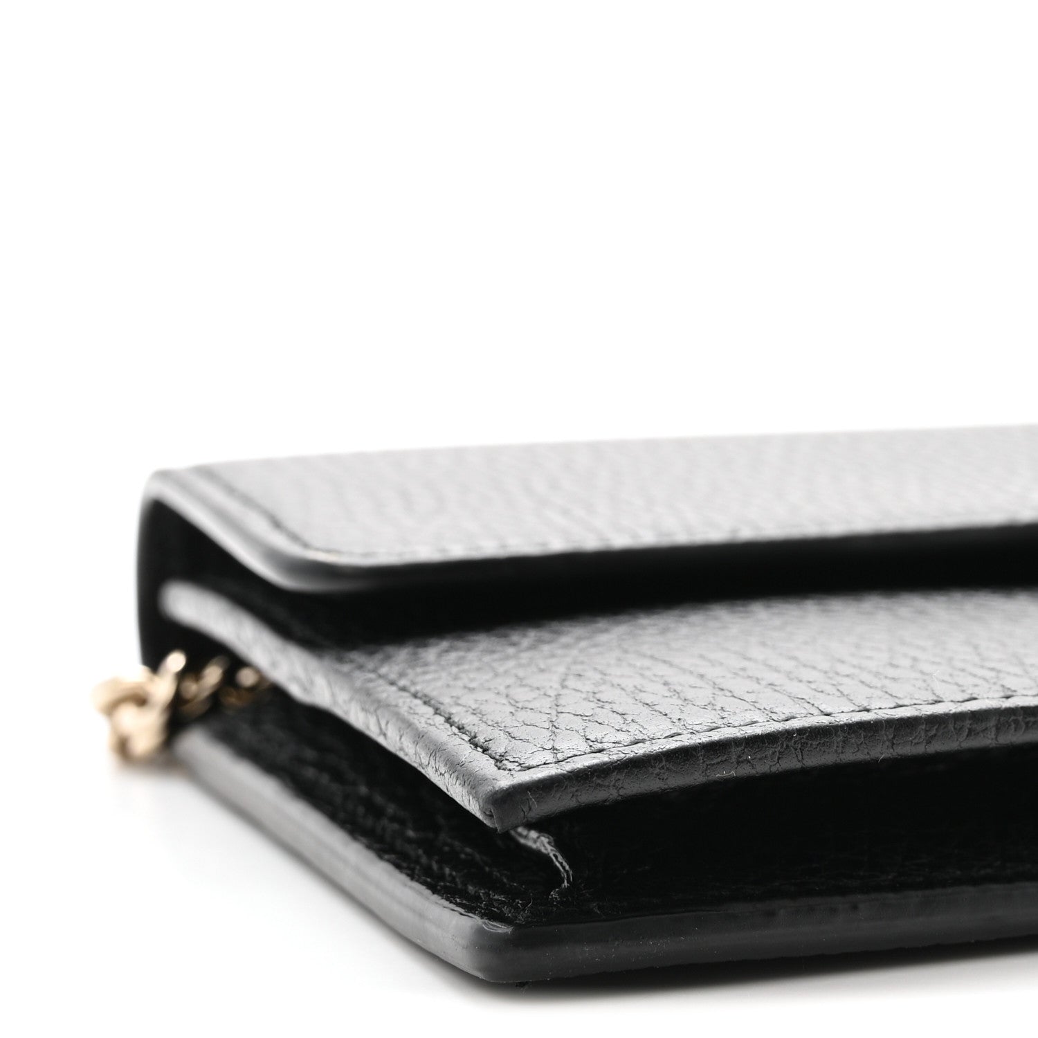 Gucci Dollar Calfskin Interlocking G Chain Wallet Black 8 of 9