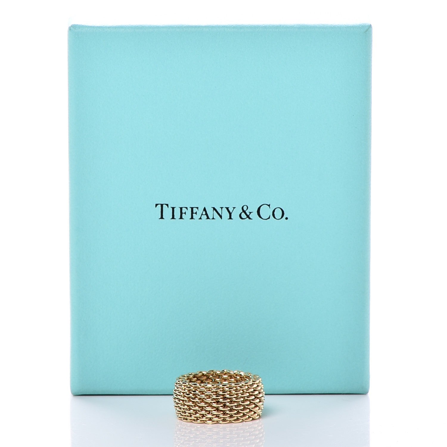 Tiffany 18K Yellow Gold Wide Somerset Ring 6 4 of 4