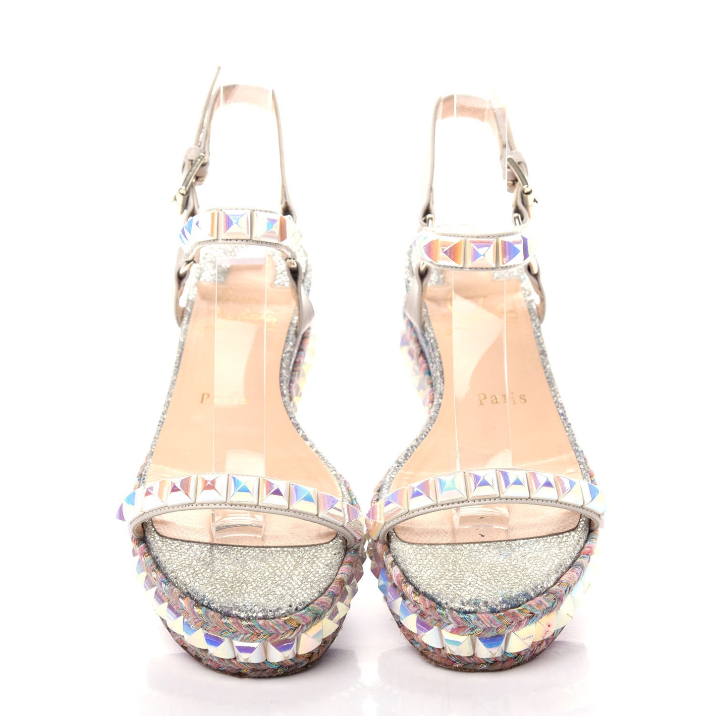 Glitter Luminor Cataclou 60 Platform Sandals 37 Navy Dark Gun