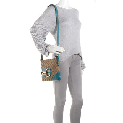 Gucci Monogram Hasler Messenger Bag Turquoise 2 of 7