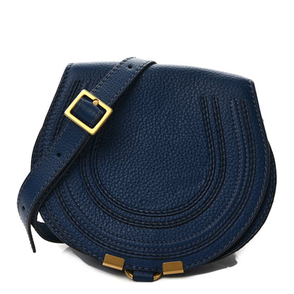 Chloe Calfskin Mini Marcie Round Crossbody Bag Royal Navy 1 of 8