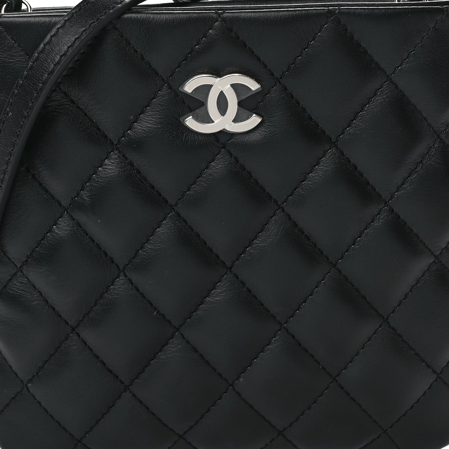 Lambskin Quilted Crossbody Bag Black
