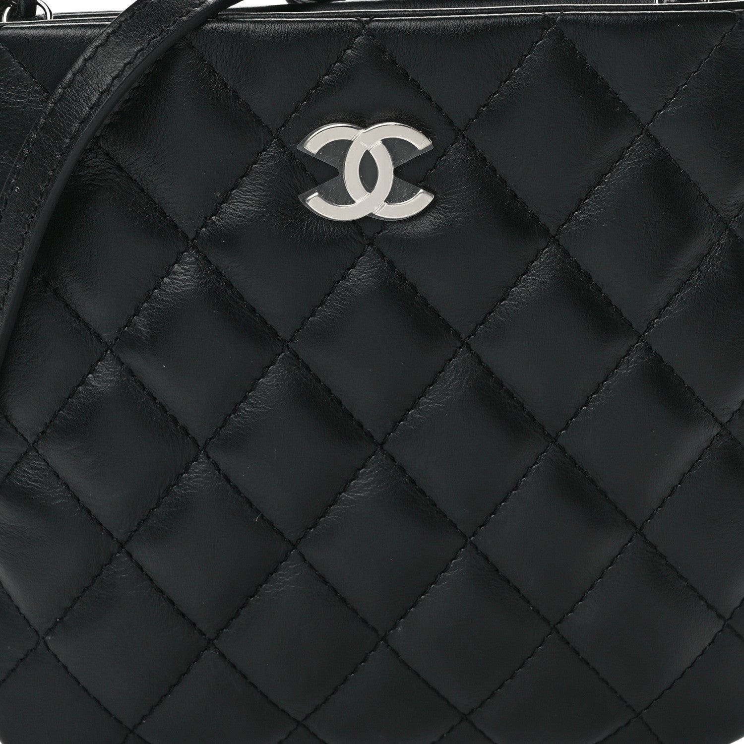 Chanel Lambskin Quilted Crossbody Bag Black 8 of 10