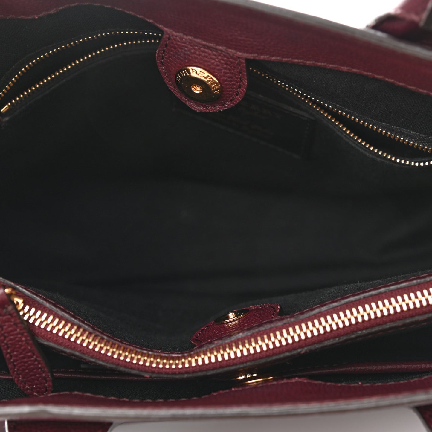 Derby Calfskin House Check Medium Banner Tote Mahogany Red