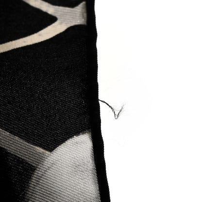 Chanel Silk Camellia CC Square Scarf Black 4 of 5