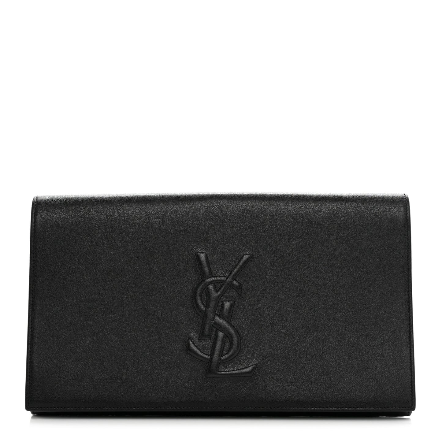 Calfskin Monogram Large Belle De Jour Clutch Black
