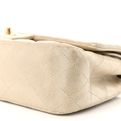 Chanel Iridescent Calfskin Quilted Medium Double Flap Light Gold 10 of 12