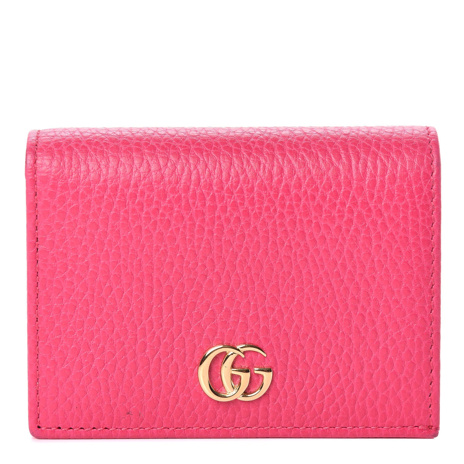 Gucci Dollar Calfskin GG Marmont Card Case Box Pink 1 of 9