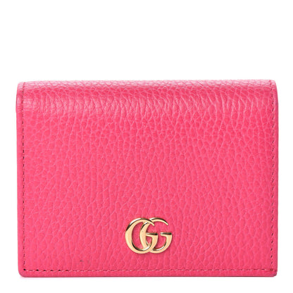 Gucci Dollar Calfskin GG Marmont Card Case Box Pink 1 of 9