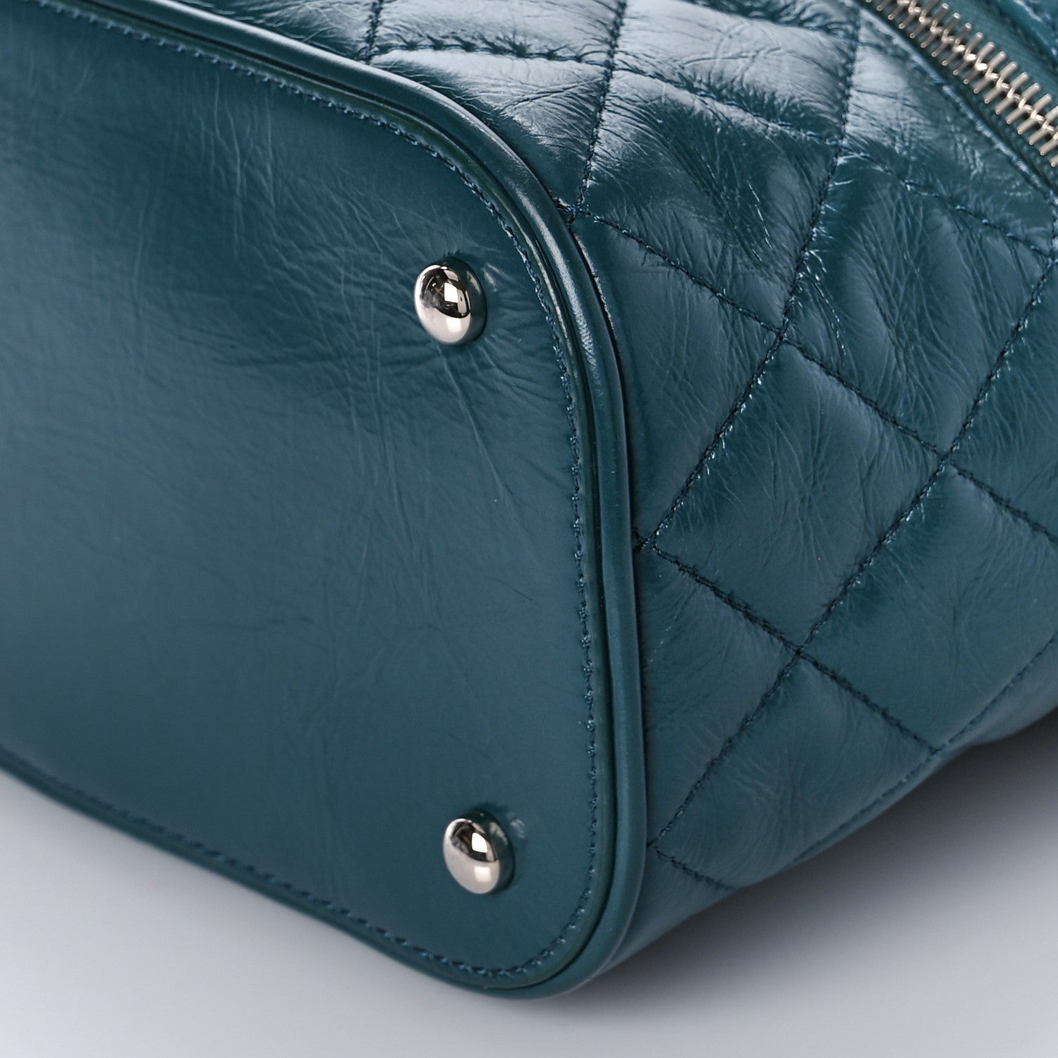 Chanel Crumpled Calfskin PVC Quilted Backpack Green 10 of 10