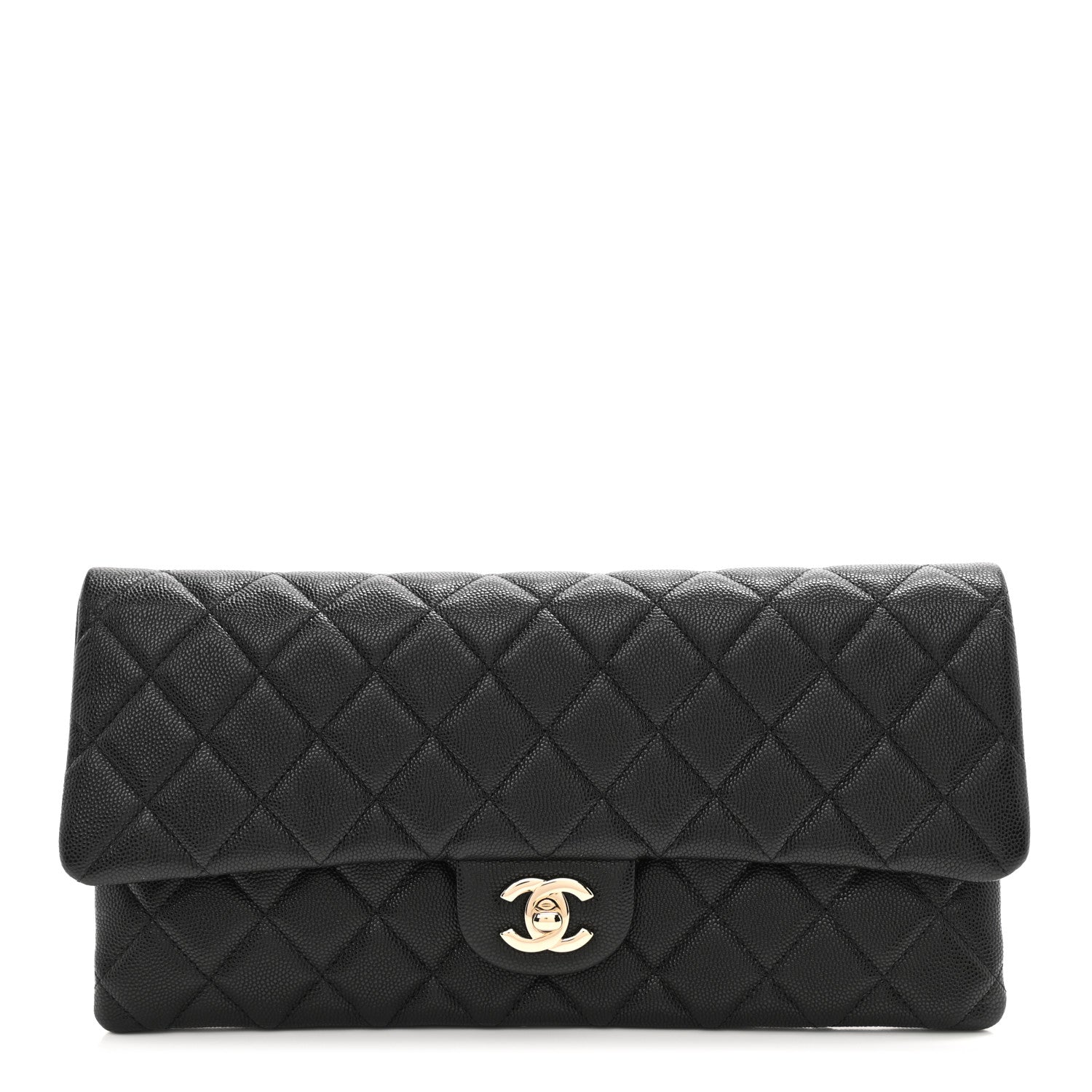 Chanel Caviar Quilted Flap Clutch Black 1 of 10