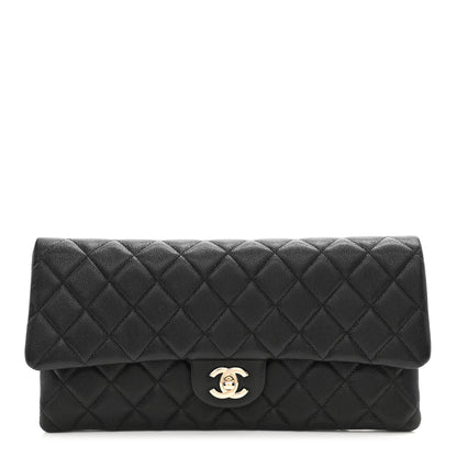 Chanel Caviar Quilted Flap Clutch Black 1 of 10