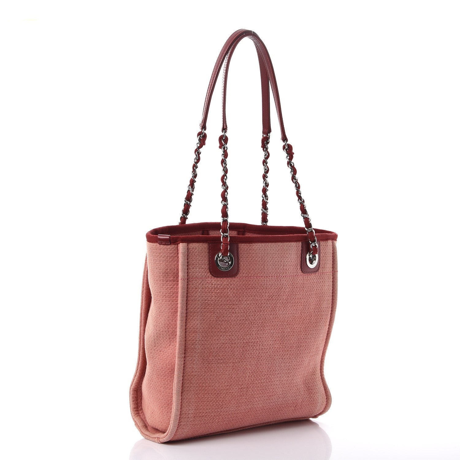 Chanel Canvas Mini Deauville Tote Red 3 of 10
