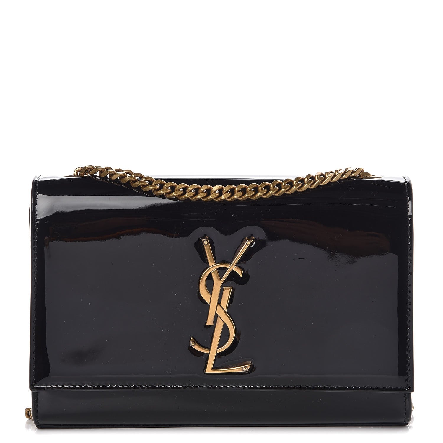 Saint Laurent Patent Small Monogram Kate Satchel Black 1 of 7