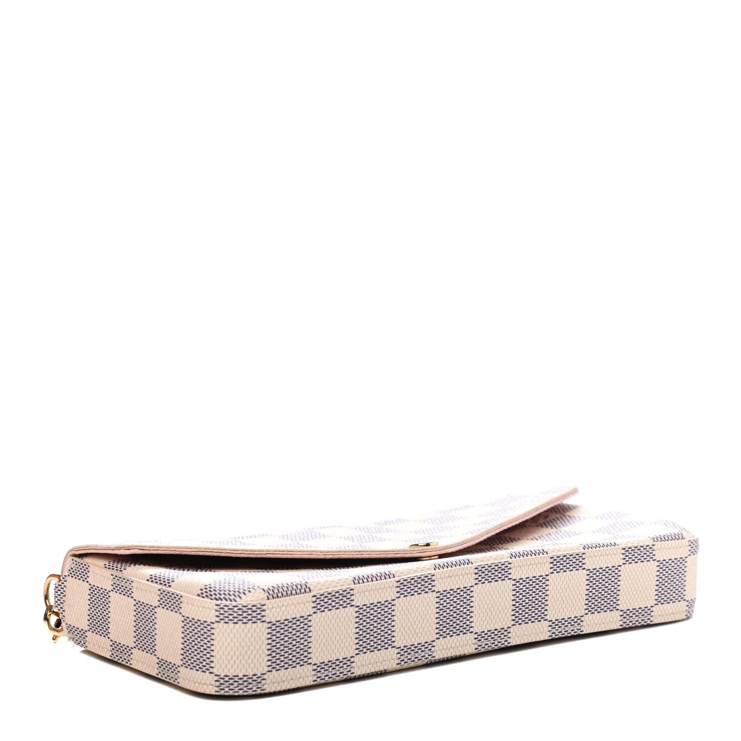 Louis Vuitton Damier Azur Pochette Felicie Chain Wallet Rose Ballerine 3 of 4