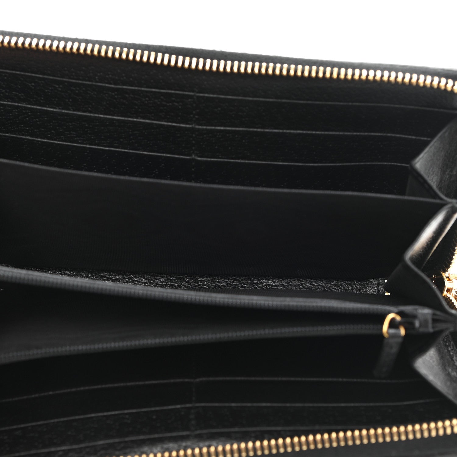 Gucci Calfskin Web Ophidia Zip Around Wallet Black 5 of 7