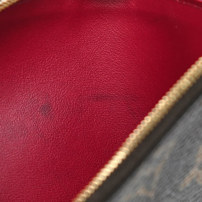 Louis Vuitton Monogram Felicie Chain Wallet Zippered Insert Fuchsia 8 of 9