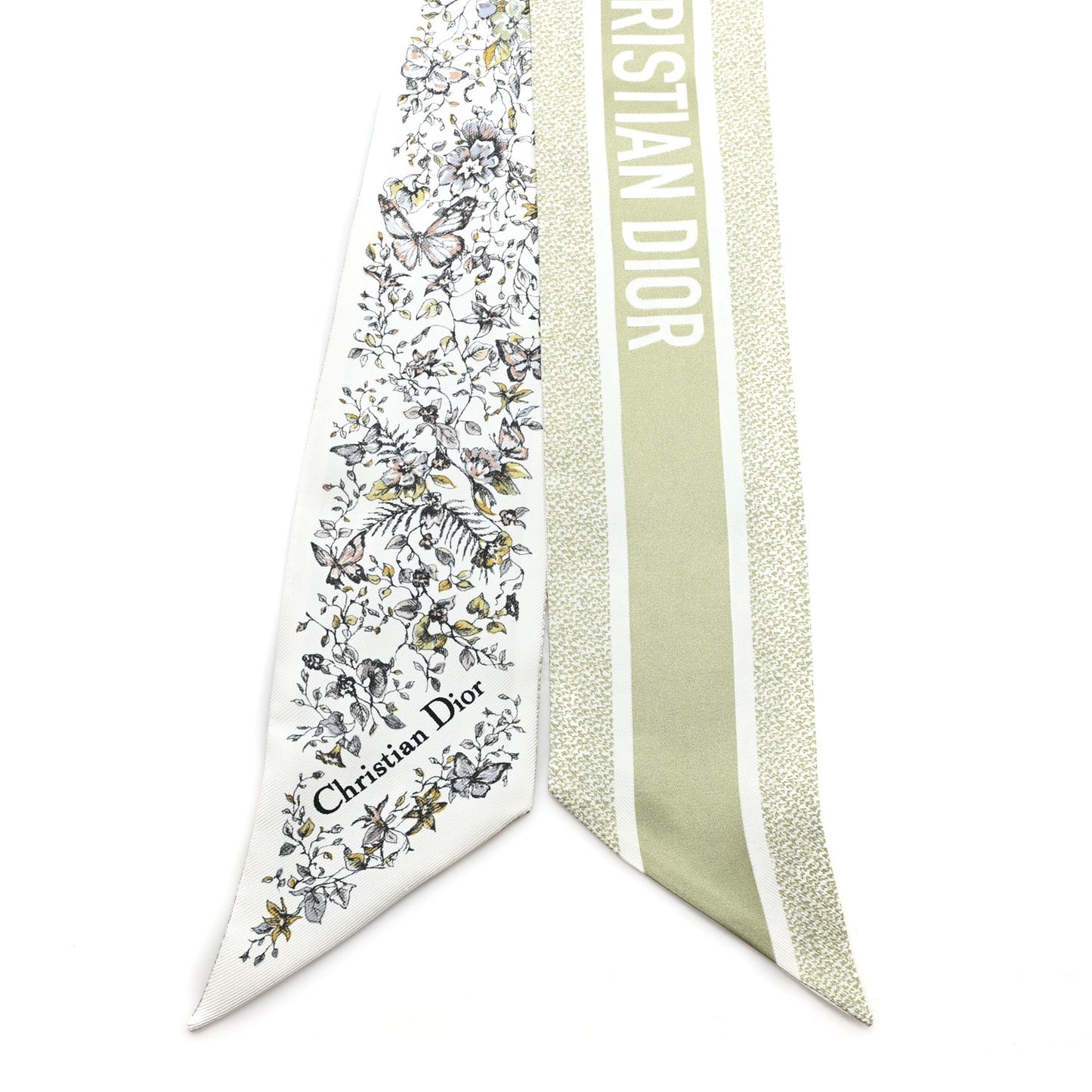 Silk Butterflies Around the World Mitzah Scarf Green