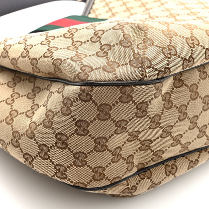 Gucci Monogram Large New Ladies Web Hobo Dark Brown 9 of 10