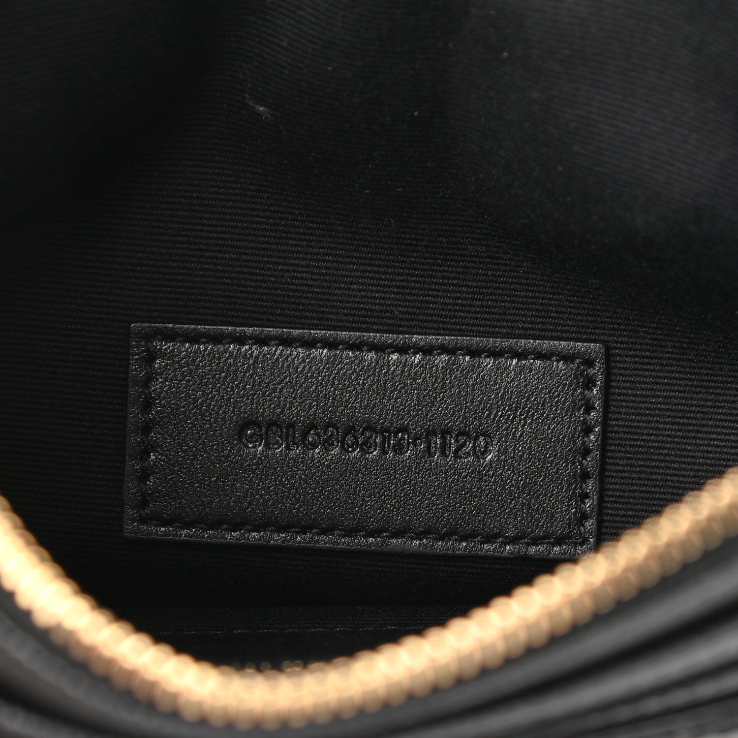 Saint Laurent Grain De Poudre Chevron Monogram Large Bill Pouch Black 7 of 10