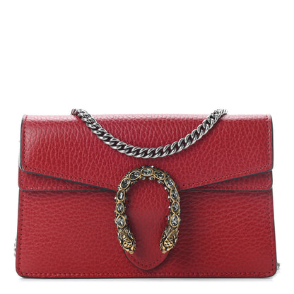 Gucci Calfskin Super Mini Dionysus Shoulder Bag Hibiscus Red 1 of 8