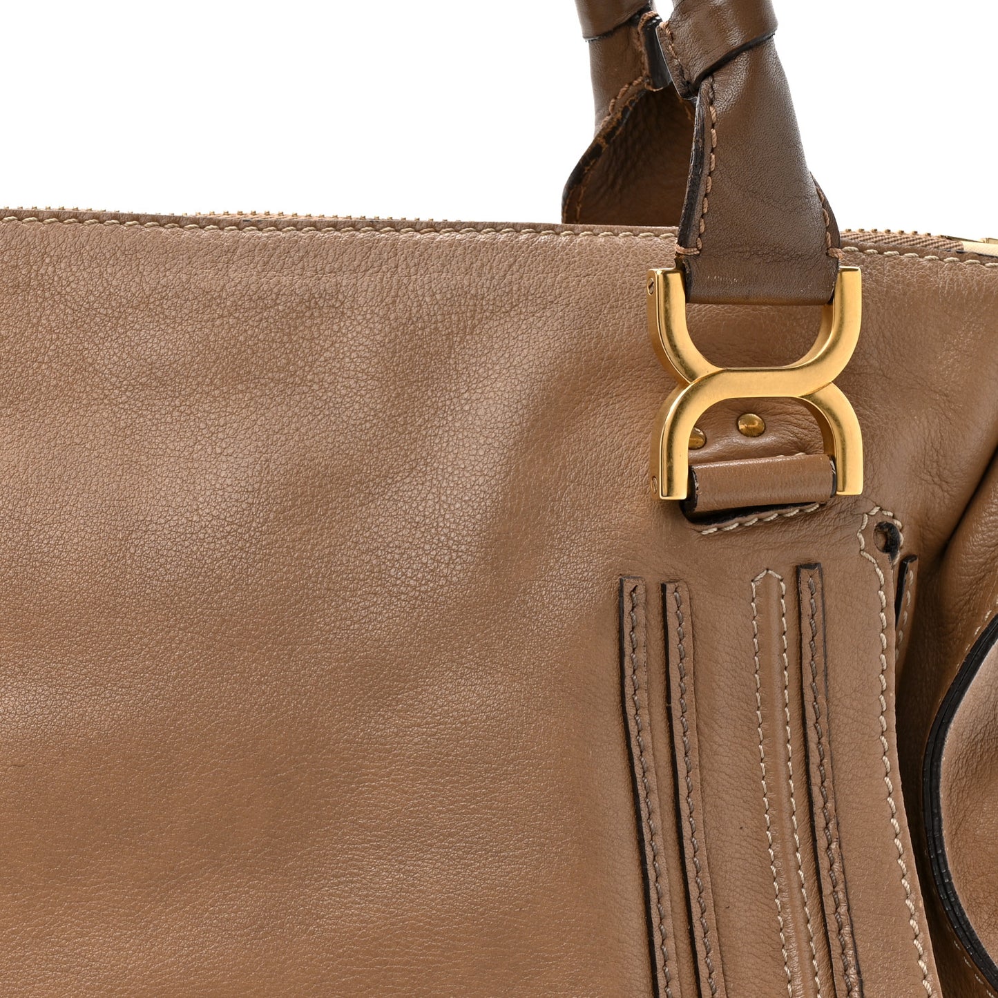 Calfskin Large Marcie Satchel Nut