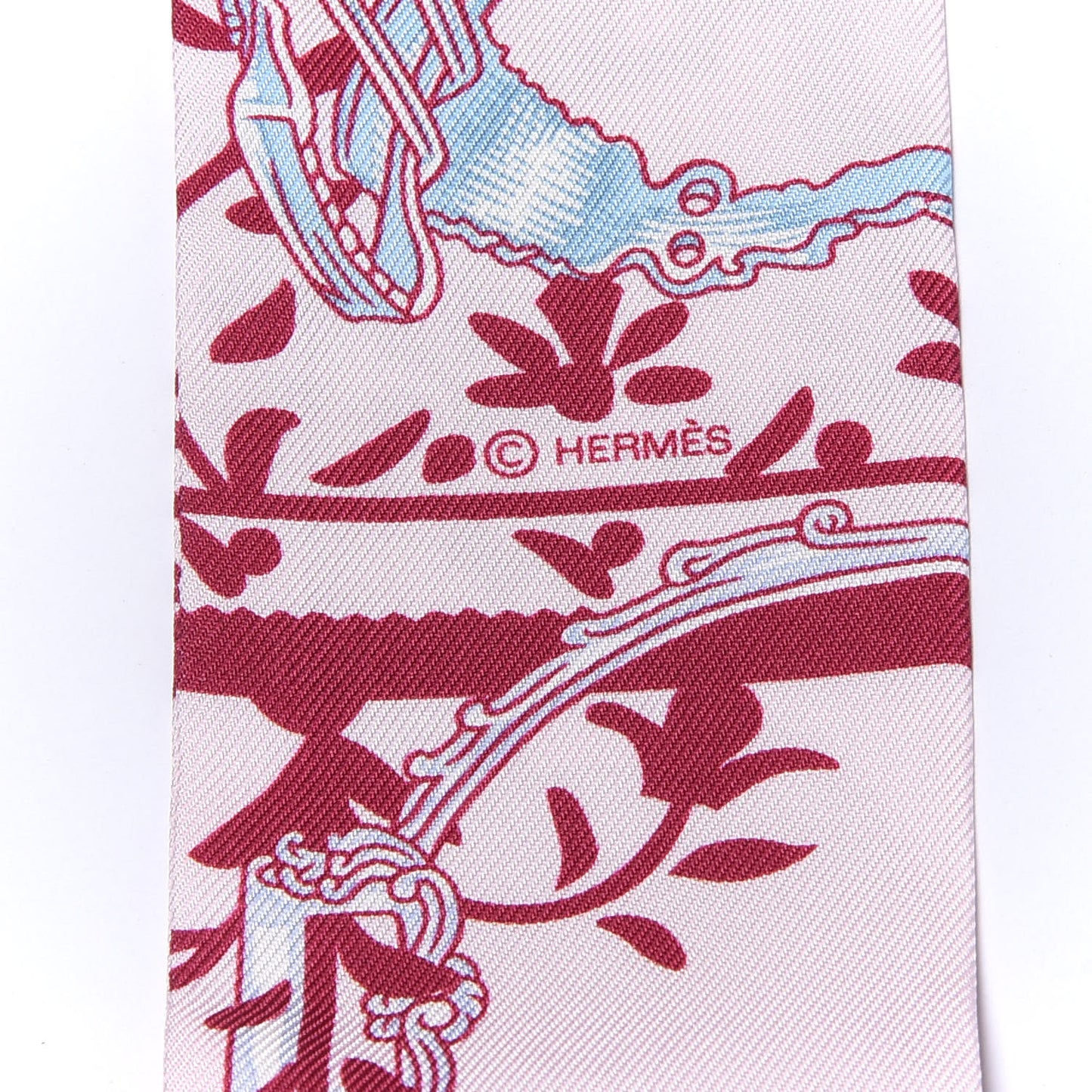 Silk Etriers Remix Twilly Rose Pale Bordeaux