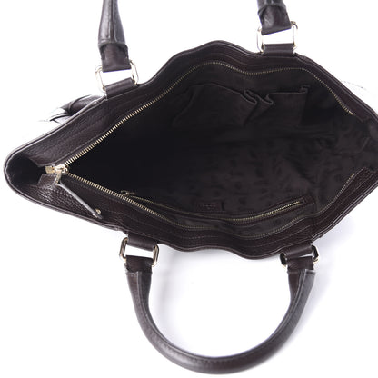 Gucci Calfskin Horsebit Web Dark Brown 5 of 12