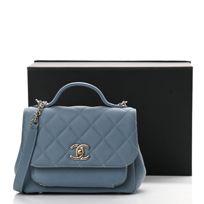 Chanel Caviar Quilted Small Business Affinity Flap Light Blue 13 of 13