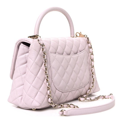 Chanel Caviar Quilted Small Coco Handle Flap Lilas Lilac 3 of 11