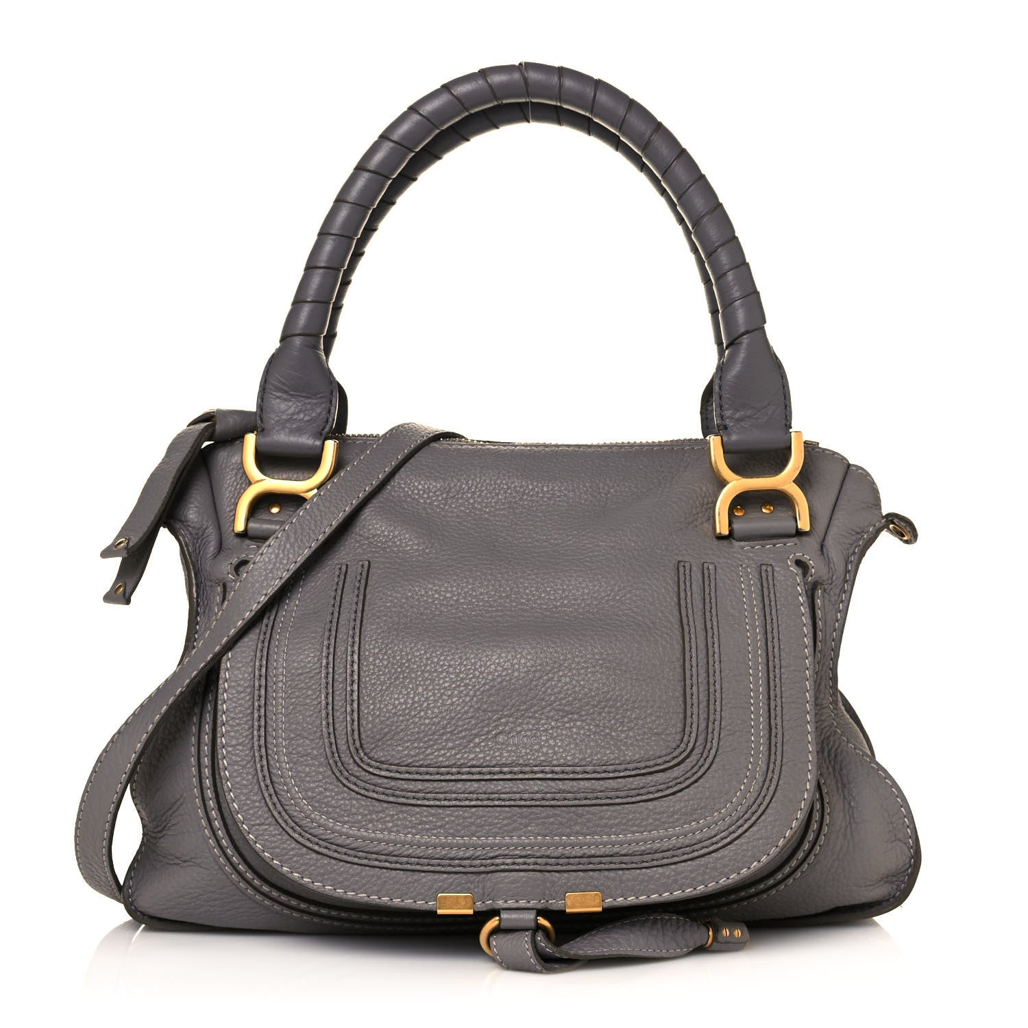 Chloe Calfskin Medium Marcie Satchel Cashmere Grey 1 of 14
