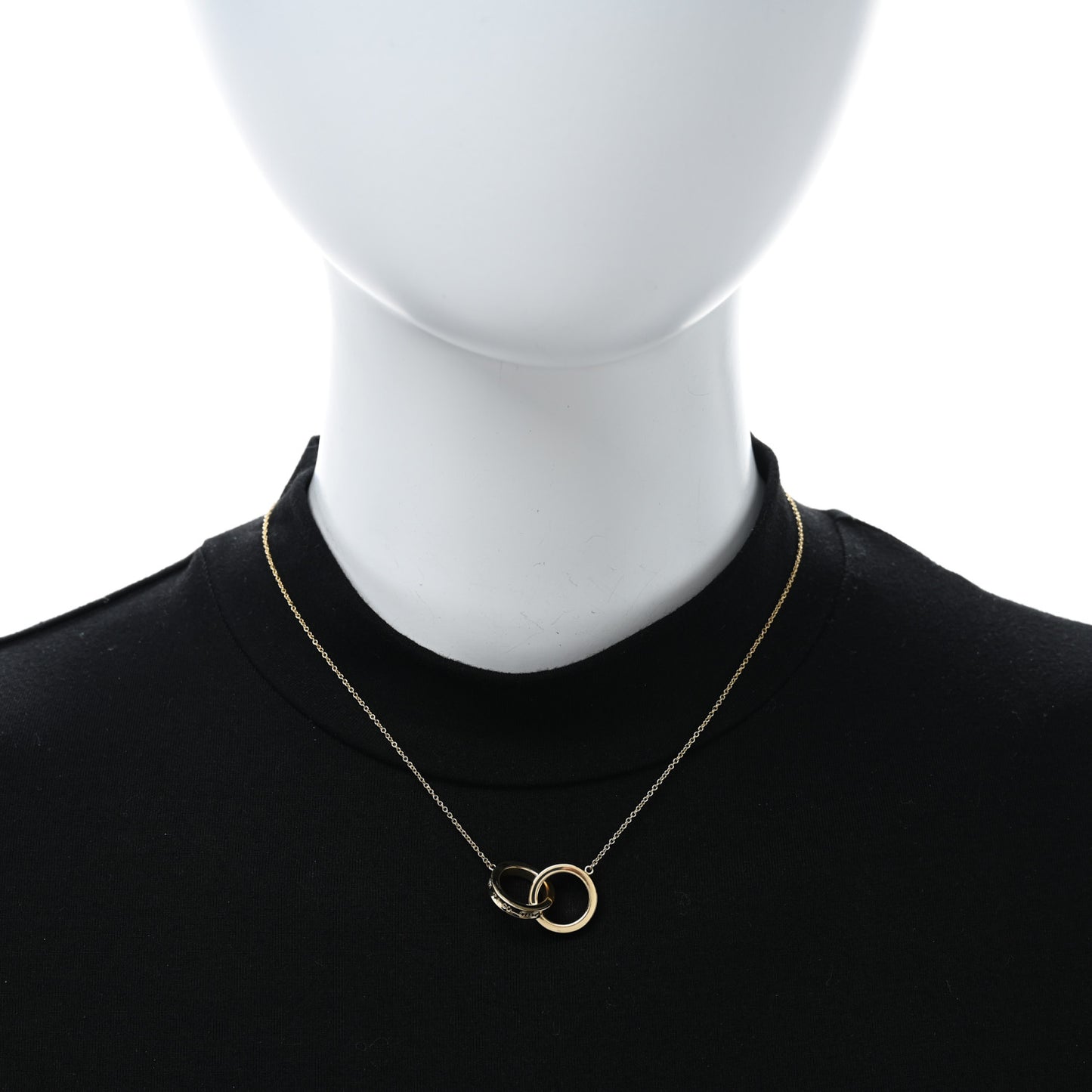 18K Yellow Gold 1837 Interlocking Circles Pendant Necklace