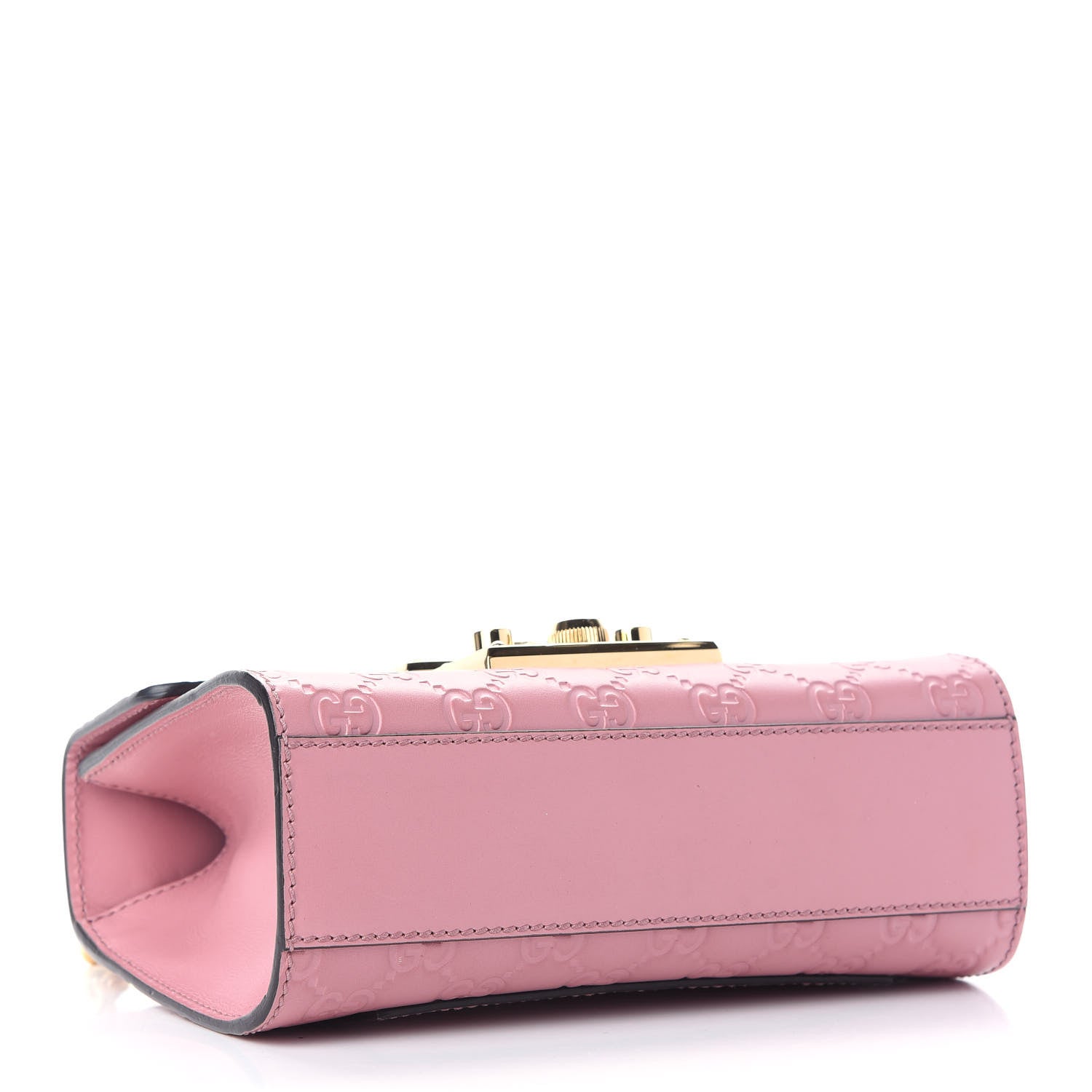 Gucci Guccissima Small Padlock Shoulder Bag Rose Baby Candy 3 of 9