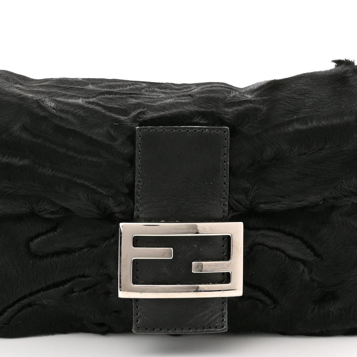 Fendi Persian Lamb Baguette Black 7 of 9